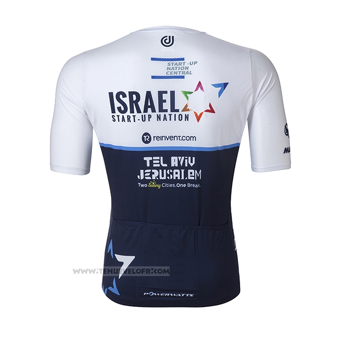 2021 Maillot Cyclisme Israel Cycling Academy Bleu Blanc Manches Courtes et Cuissard